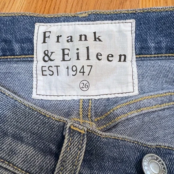 Frank & Eileen Cork The Everyday‎ Jean Straight Leg Crop in Antique Blue Size 26 - Picture 3 of 11